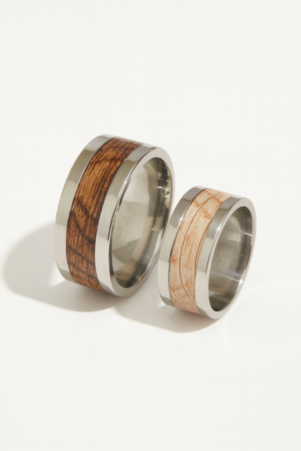 burme od drveta i hiruškog čelika od bresta i belog hrasta - handmade