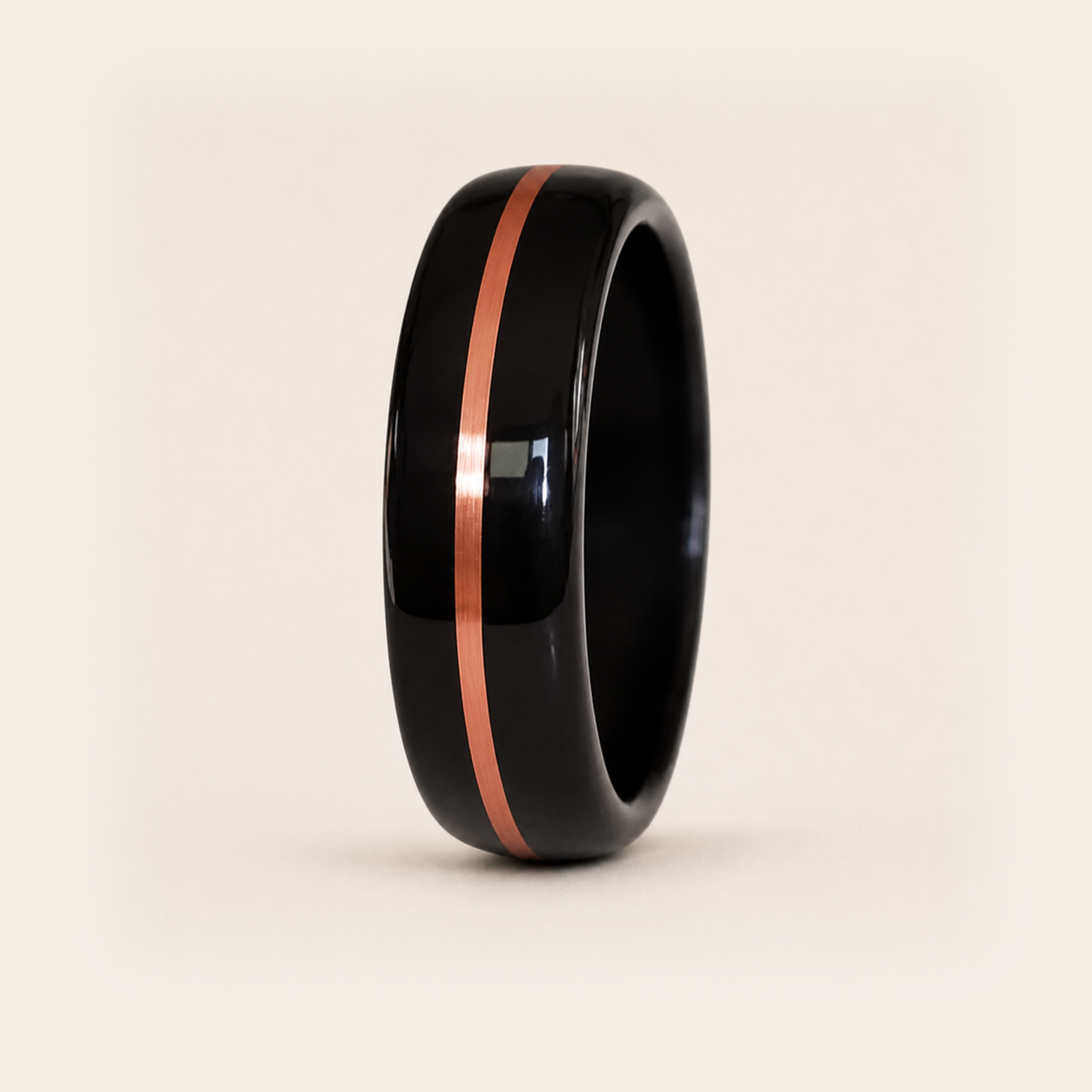 Bentwood prsten od ebony drveta sa bakrom ručna izrada drvomARTin
